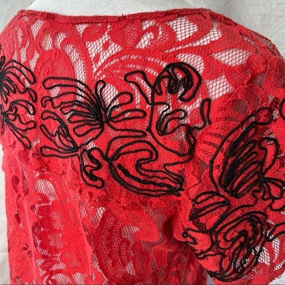 Free People Beautiful Dreamer Red Lace Dress - Picture 6 of 7